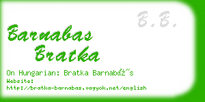 barnabas bratka business card